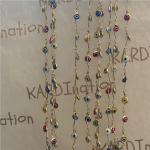 14K evil-eye waist chain